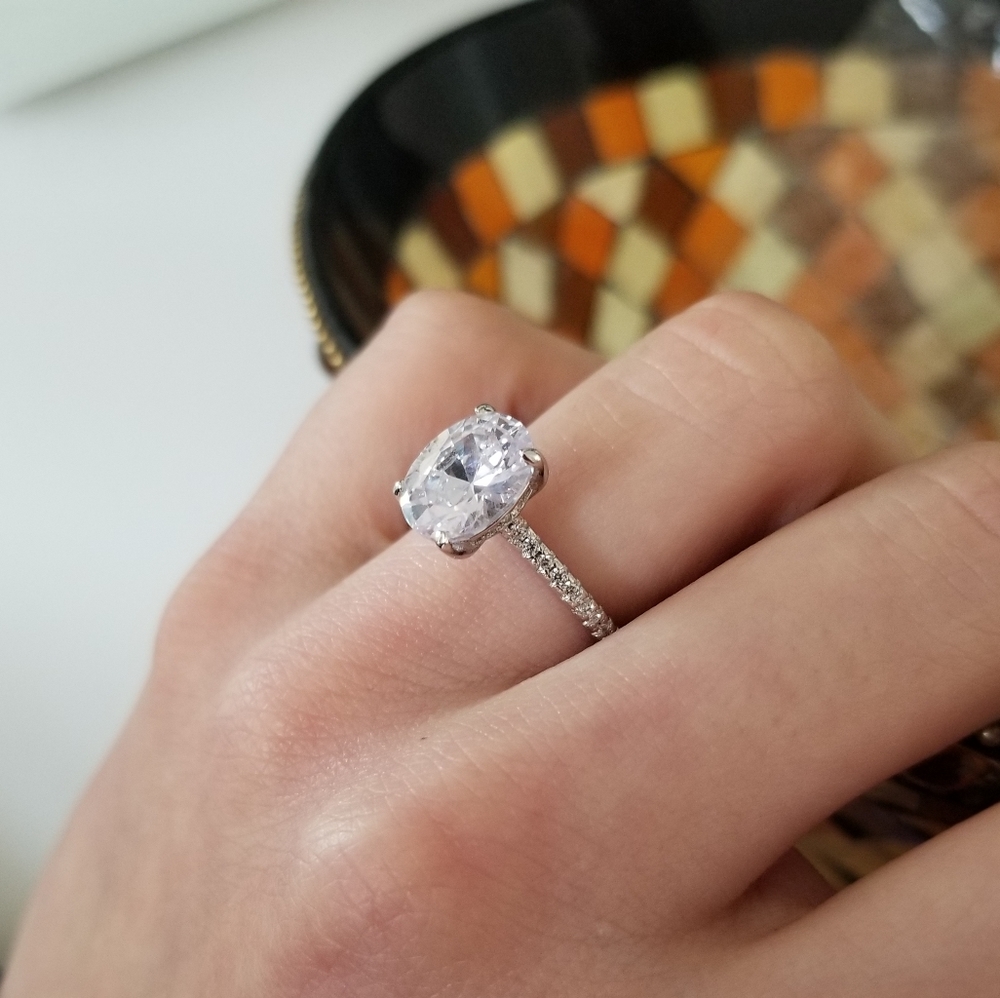 LIMITED 2ct Oval Cut Sterling Silver Ring - Picture 8 of 8